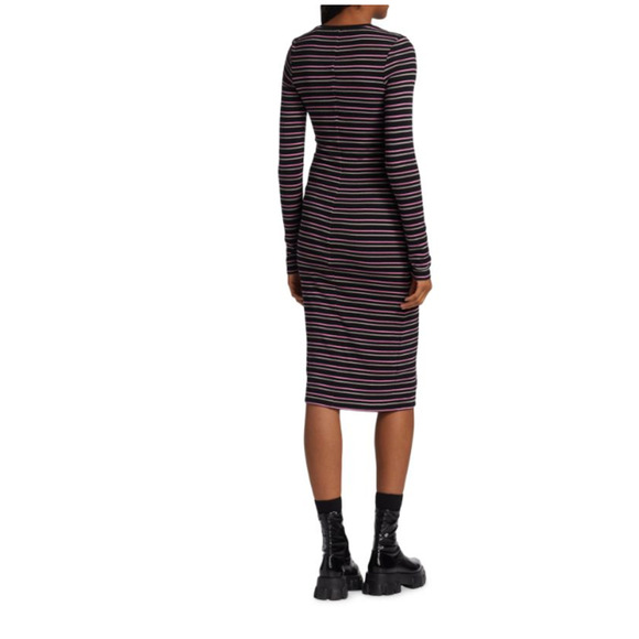 ATM Anthony Thomas Melillo Striped Sheath Sweater Dress Size Small New with Tags - Picture 4 of 10